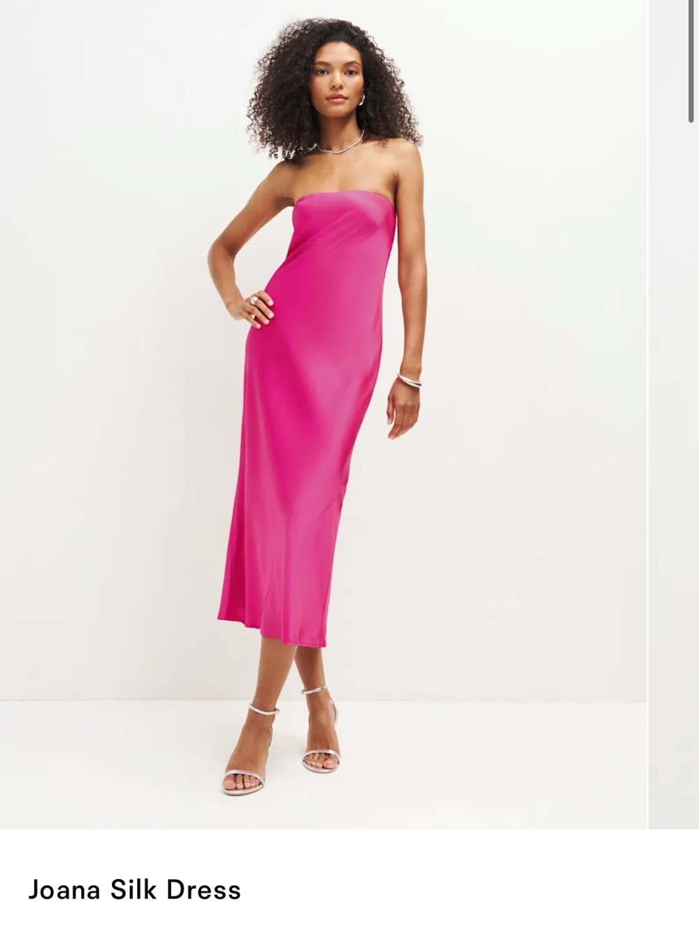 Reformation Joana Silk Dress - flambe